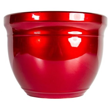 GARDENER SELECT 15 in. Red Madison Metallic Planter GSAMPR15308